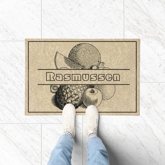 Paillasson Rustique Brown Fruit Variété Nom personnalisé Accu (Intérieur)