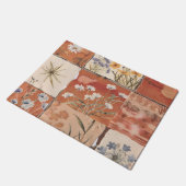 Paillasson Rustique Fleur sauvage en terre cuite Patchwork Bo (Incliné)