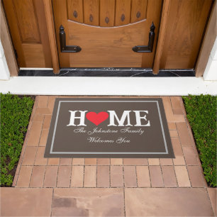 Paillasson Rustique Nom de famille Cool Love Our Home Outdoor