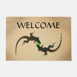 Paillasson Rustique Yin Yang Lizards