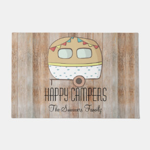 Paillasson RV Trailer Happy Campers Famille personnalisée