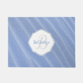 Paillasson Sable Bleu Ripples Porte personnalisée Mat (Devant)