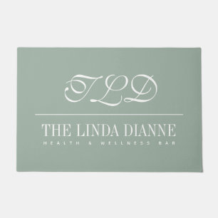 Paillasson Sage Green Nom commercial Monogramme