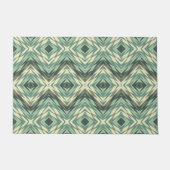Paillasson Sage Seafoam Green Beige Grey Brown Tribal Art (Devant)