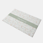 Paillasson Sage Watercolor Wildflower Floral Custom Name (Incliné)