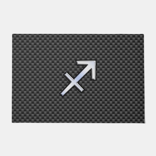 Paillasson Sagittarius Zodiac Sign Carbon Fiber Print (Devant)