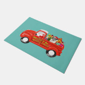 Paillasson Saint Bernard Chien de livraison de Noël Camion (Incliné)