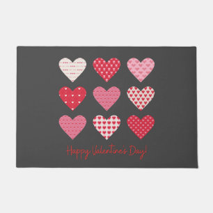 Paillasson Saint-Valentin 2023 Coeurs rouges doux