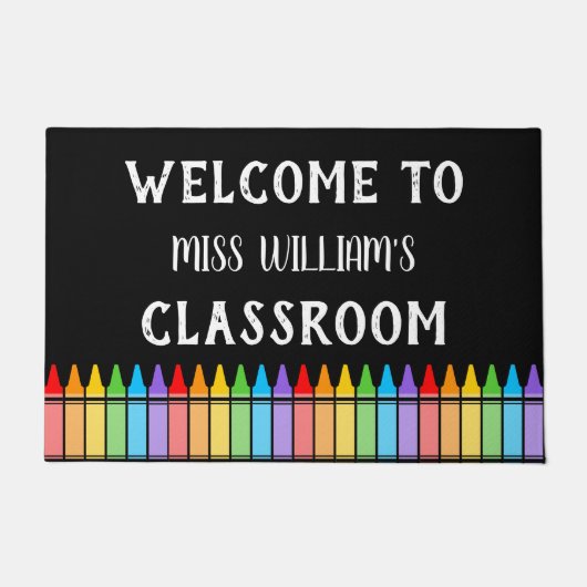 Paillasson Salle de classe de l'enseignant Crayons de bienven (Devant)