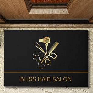 Paillasson Salon de beauté coiffeuse noir