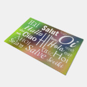 Paillasson Salut dans beaucoup de Langues Cool (Incliné)