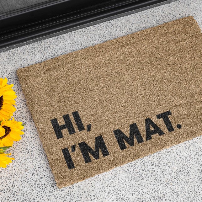 Paillasson Salut, je suis Mat (Créateur téléchargé)