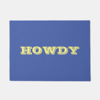 Salut ou nom "Howdy", bleu et jaune