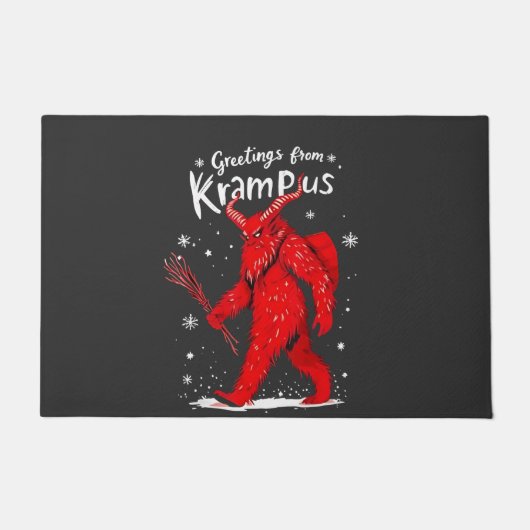 Paillasson Salutation de Noël de Krampus Xmas (Devant)