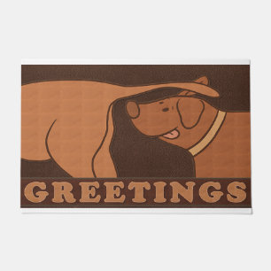 Paillasson Salutations Amoureux des chiens, cadeau pour la fa