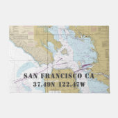 Paillasson San Francisco CA Latitude Longitude Bateau nautiqu (Devant)