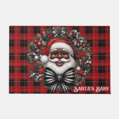 Paillasson Santa Claus afro-américain rouge et noir (Devant)