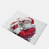 Paillasson Santa Claus et Pitbull Chien Chien Chien Chien (Incliné)