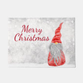Paillasson Santa Claus Gnome sur terrain neigeux (Devant)