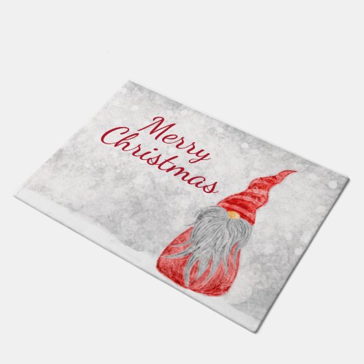 Paillasson Santa Claus Gnome sur terrain neigeux (Incliné)