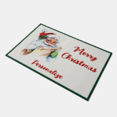 Paillasson Santa Claus Joyeux Noël Fête Personnaliser (Incliné)