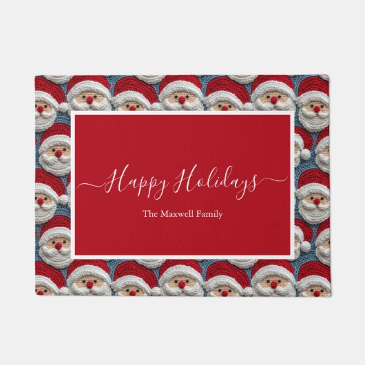 Paillasson Santa Clause Holidays nom de famille (Devant)