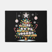 Paillasson Sapin de Noël de baseball (Devant)