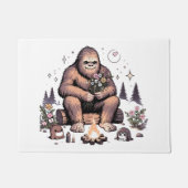 Paillasson Sasquatch tenant des fleurs (Devant)