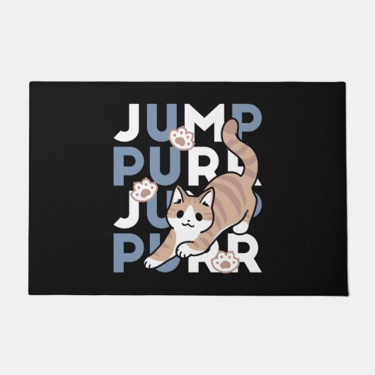 Paillasson Sauter Purr Jump : Conception de chat joueuse avec (Devant)