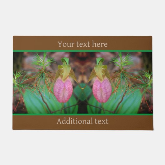Paillasson Sauvage Lady Slipper Orchid Evergreens Personnalis (Devant)