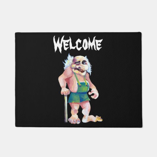Paillasson Scandinavian Funny Looking Welcoming Troll (Devant)