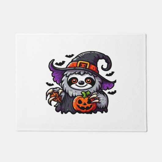 Paillasson Scary Halloween Sloth Witch Costume Casquette Mer (Devant)