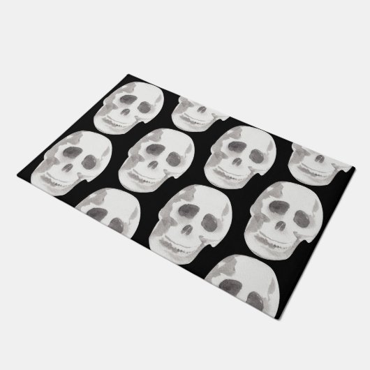 Paillasson Scary Scull Black & White Pattern (Incliné)