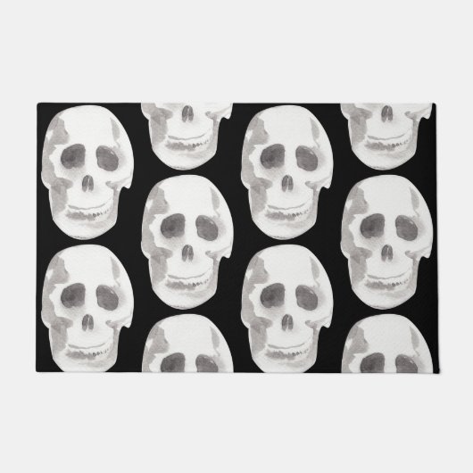 Paillasson Scary Scull Black & White Pattern (Devant)