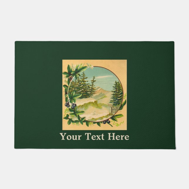 Paillasson Scène de montagne rustique (Devant)