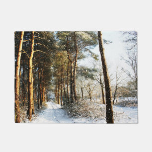 Paillasson Scène de neige de la forêt dmcna
