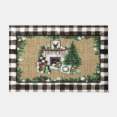 Paillasson Scène de Noël rustique des fermes (Devant)