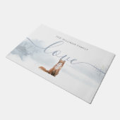 Paillasson Scène forestière hivernale renard (Incliné)