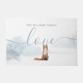 Paillasson Scène forestière hivernale renard (Devant)