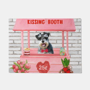 Paillasson Schnauzer Chien Valentine's Day Kissing Booth