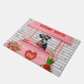 Paillasson Schnauzer Chien Valentine's Day Kissing Booth (Incliné)