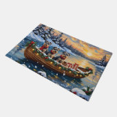 Paillasson Schnauzer Christmas Boat Holiday (Incliné)