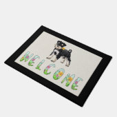 Paillasson Schnauzer porte florale Mat (Incliné)