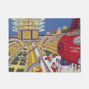 Paillasson Science-fiction vintage, New York City futuriste