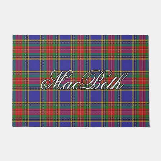 Paillasson Scots Vista Clan MacBeth Tartan Plaid (Devant)