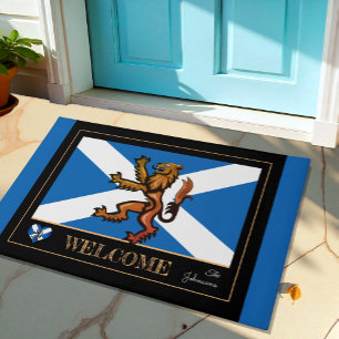 Paillasson Scottish Flag & Lion, Scotland house mats / sports
