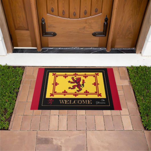 Paillasson Scottish Flag & Rampant, Scotland house / patriote (De plein air)