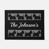 Paillasson Scottish Terrier chien noir/gris/blanc- changement (Devant)