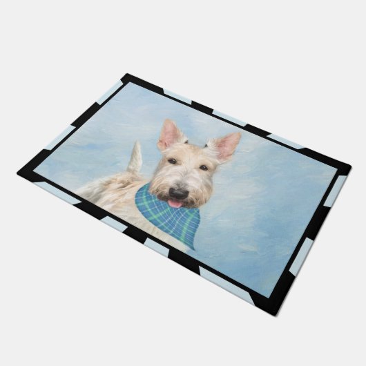 Paillasson Scottish Terrier Wheaten Dog Painting Art original (Incliné)