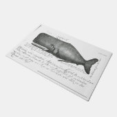 Paillasson Scrimshaw nautique vintage plage steampunk baleine (Incliné)